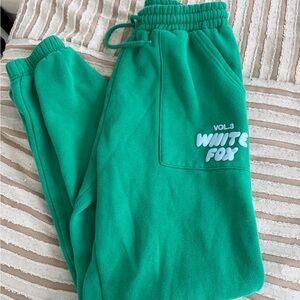 Women’s White Fox Sweatpants